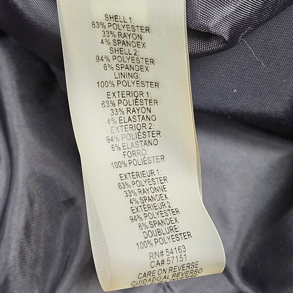 Karl Lagerfeld Paris Gray Two Texture Career Blazer Jacket Stretch Womens 10 - Picture 4 of 9